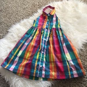 Girl’s Penelope Mack Plaid Halter Dress, S…